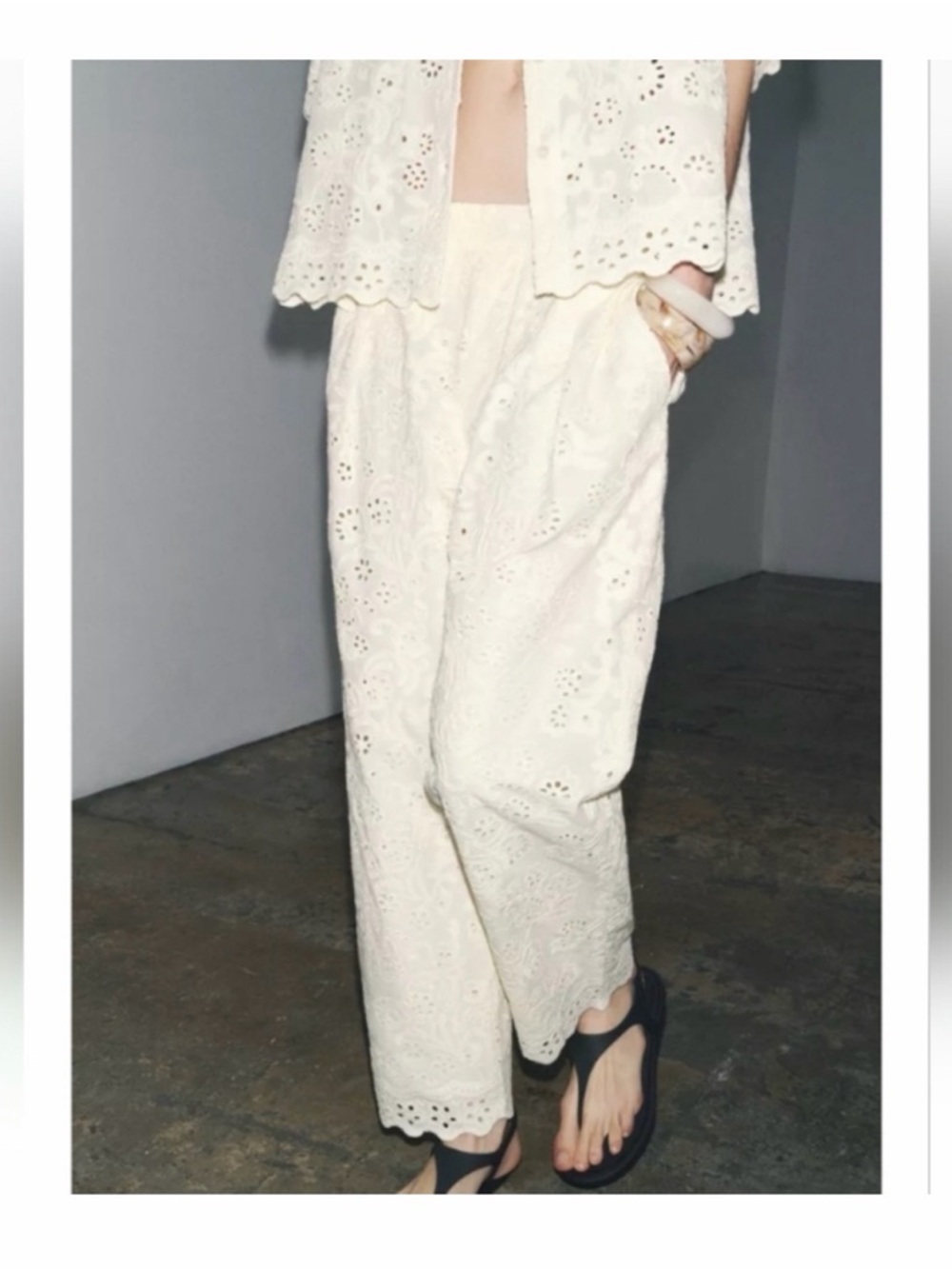 Zara Cream Eyelet 2-Piece Set - Picture 10 of 11